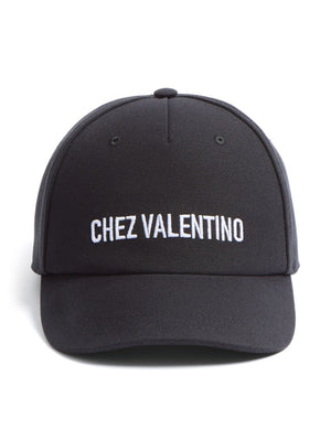 VALENTINO Classic Black Baseball Hat for Men