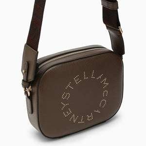 STELLA MCCARTNEY Brown Polyurethane Mini Camera Crossbody Bag for Women, 20x17x5 cm