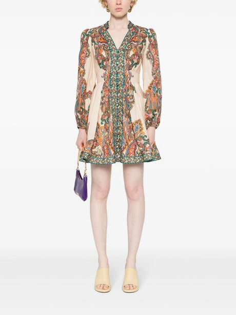 ZIMMERMANN Autumn Radiance Linen Mini Dress