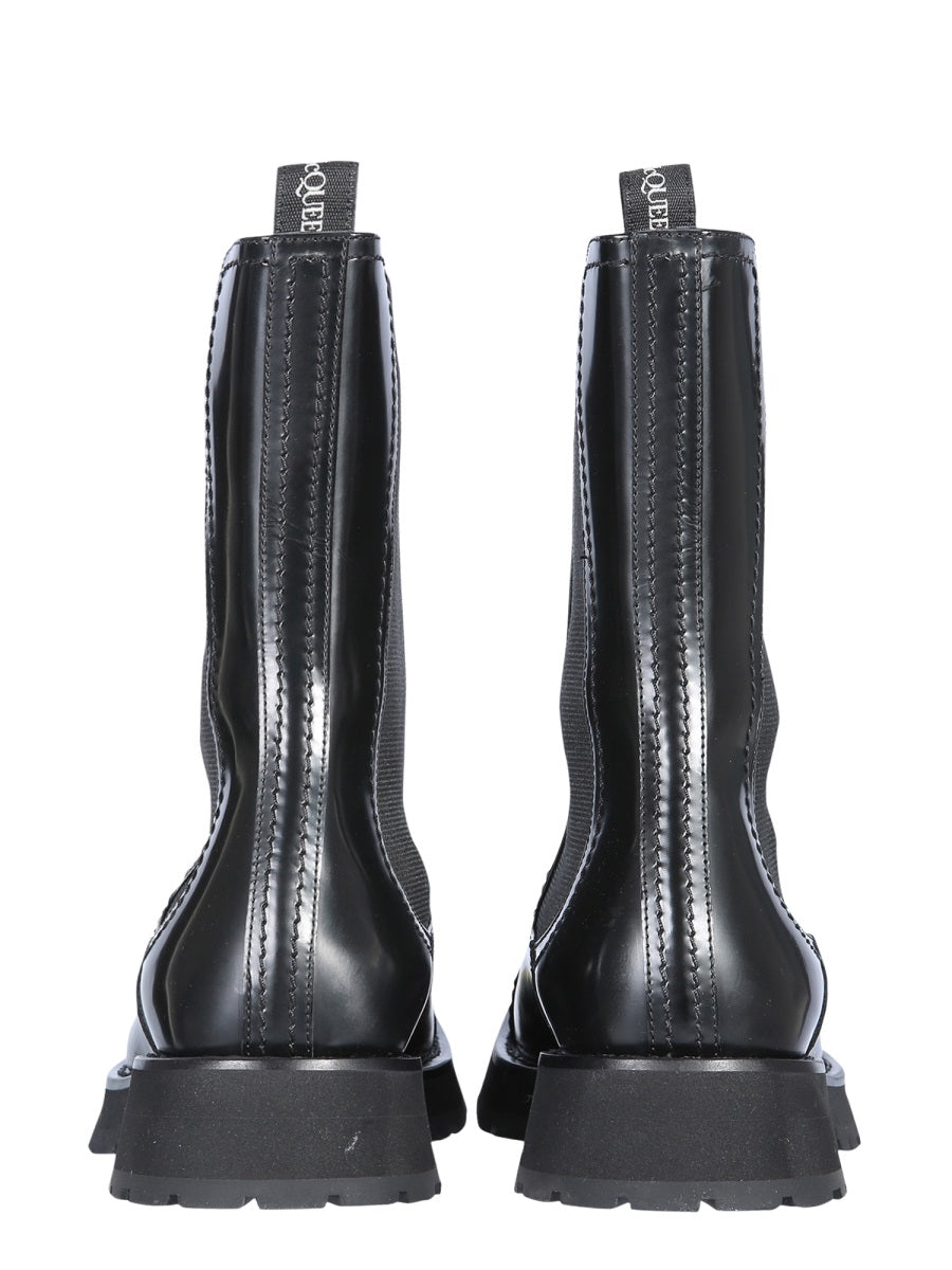 ALEXANDER MCQUEEN Studded Leather Midsole Boots - 4cm