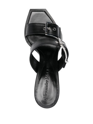 ALEXANDER MCQUEEN Elegant Black Women's Sandals for Summer '24