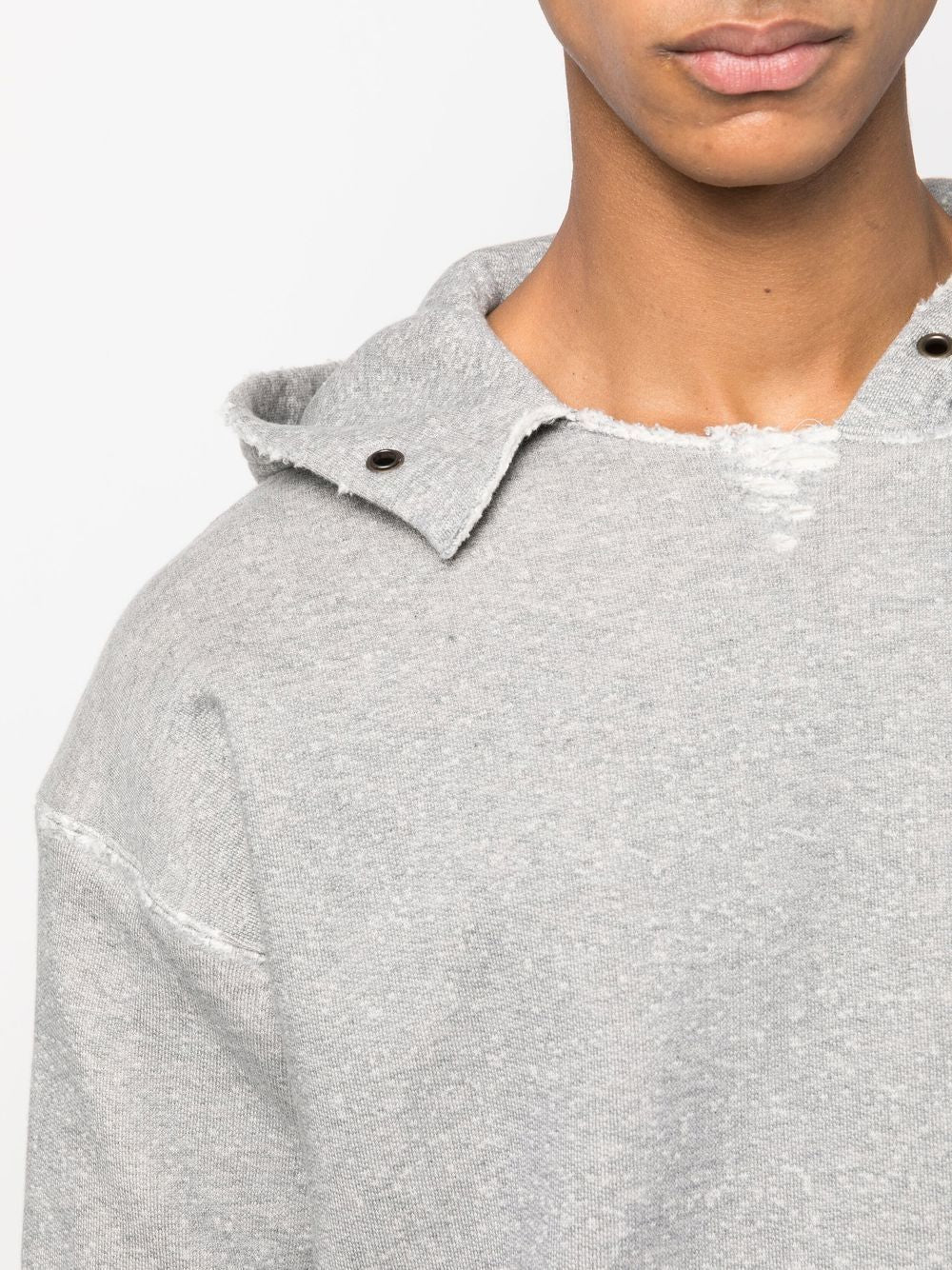 SAINT LAURENT Cozy Cotton Hoodie in Gray for Men