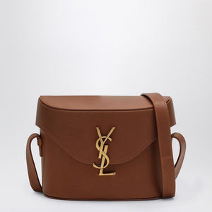 SAINT LAURENT Elegant Brick-Colored Small Shoulder Handbag