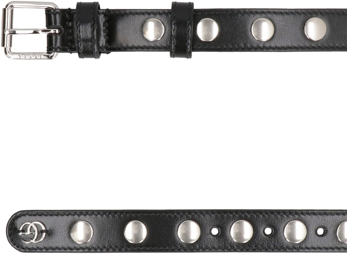 GUCCI Studded Leather Belt for Women - SS23 Collection