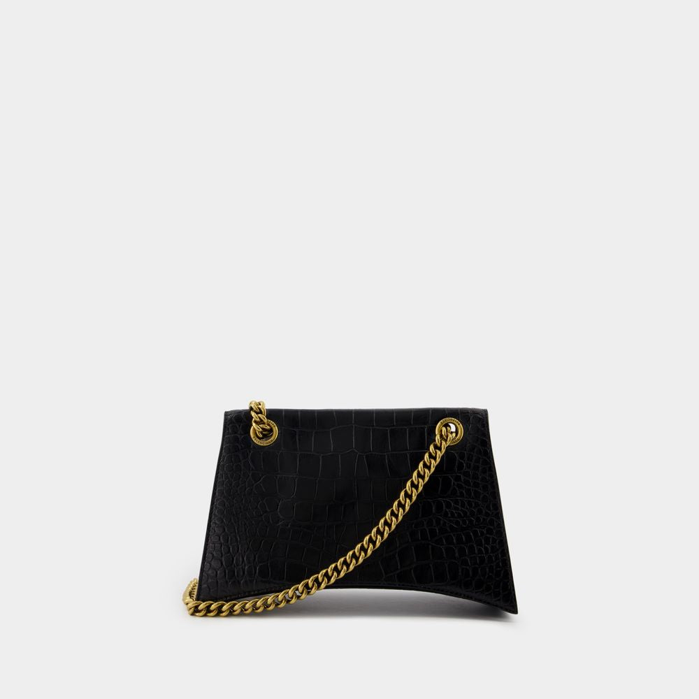 BALENCIAGA Elegant Mini Crush Chain Shoulder Bag