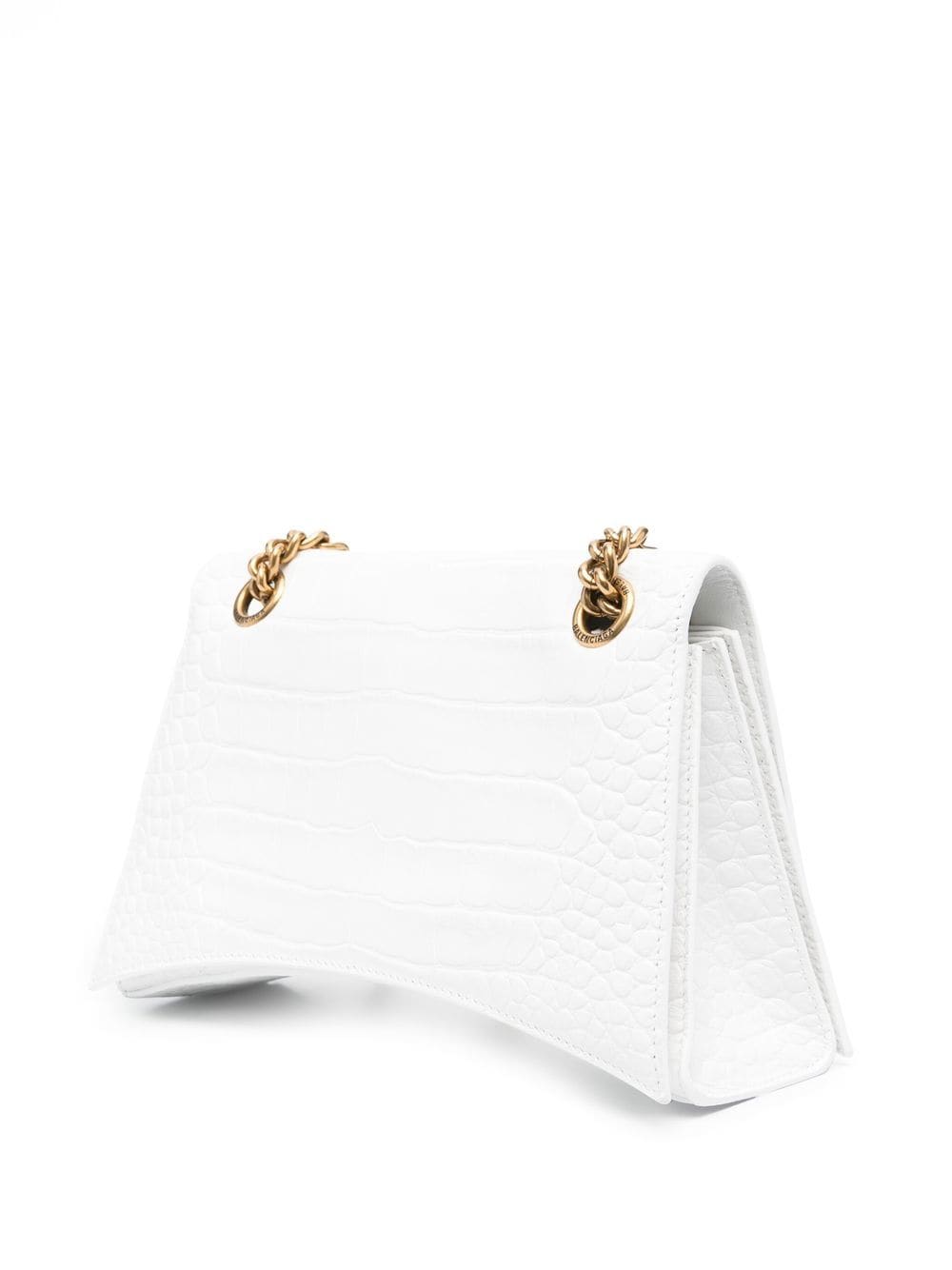 BALENCIAGA White Croc Crossbody Bag for Women - SS24 Collection