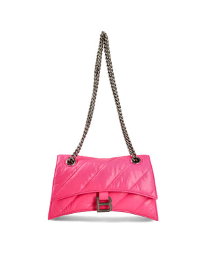 BALENCIAGA Fuchsia Quilted Leather Shoulder Bag for Women