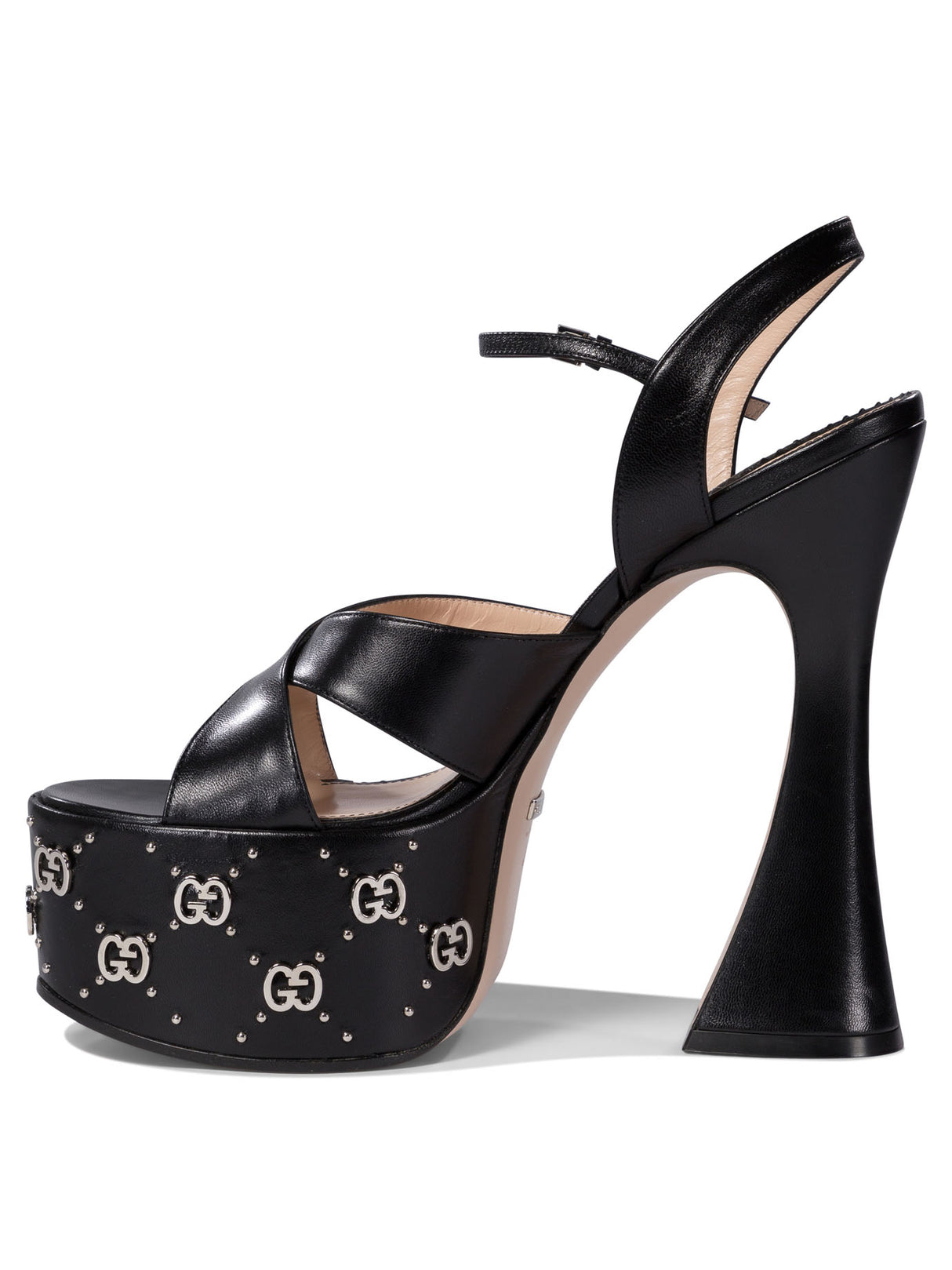 GUCCI Interlocking G Embellished Heeled Sandals