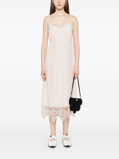 SIMONE ROCHA Elegant Powder-Pink Silk-Blend Mini Dress with Adjustable Straps