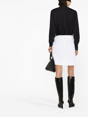 ALEXANDER MCQUEEN Sustainable Wool Skirt in Soft White for SS23