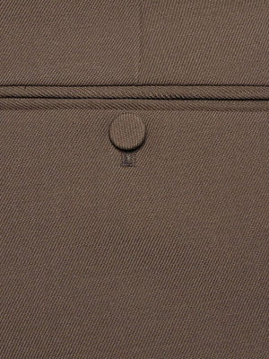 GUCCI Men's Taupe Wool Trousers for SS23