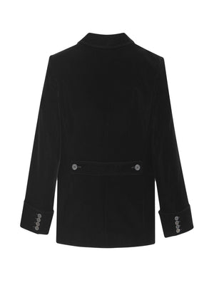 SAINT LAURENT Women's FW23 Down Single Breasted Jacket in Noir