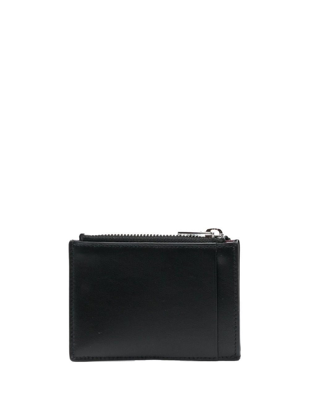 ALEXANDER MCQUEEN Black Zip Holder for Men - Small Leather Goods for SS23