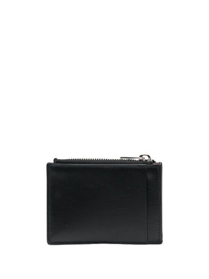 ALEXANDER MCQUEEN Black Zip Holder for Men - Small Leather Goods for SS23