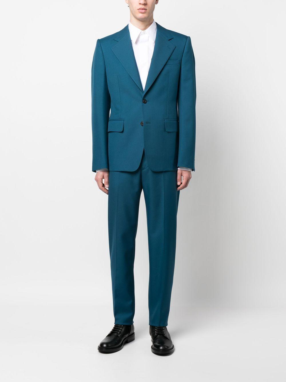 ALEXANDER MCQUEEN Men's Sustainable Blue Wool Blend Jacket for SS23