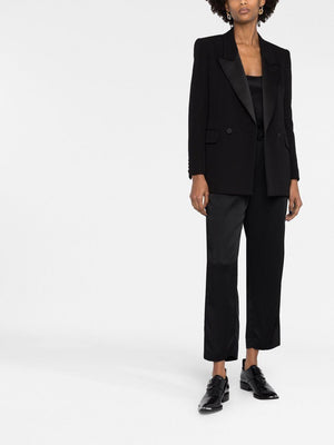 SAINT LAURENT FW23 Women's Black Wool Tuxedo Jacket