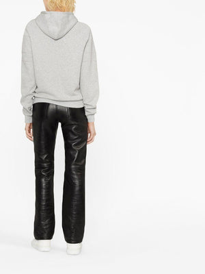 SAINT LAURENT Gris Chine Cotton Hoodie for Women - FW23 Collection