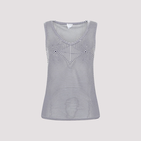 BOTTEGA VENETA Blue Viscose Tank Top for Women - SS23 Collection