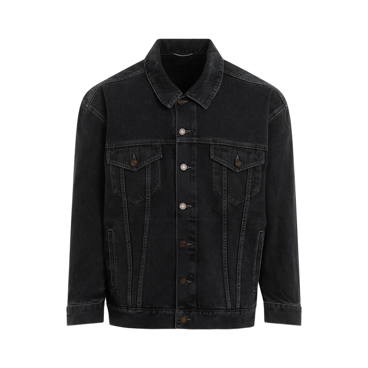 SAINT LAURENT Men's Black Denim Jacket - SS24