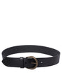 SAINT LAURENT Classic Men's Leather Belt with Buckle