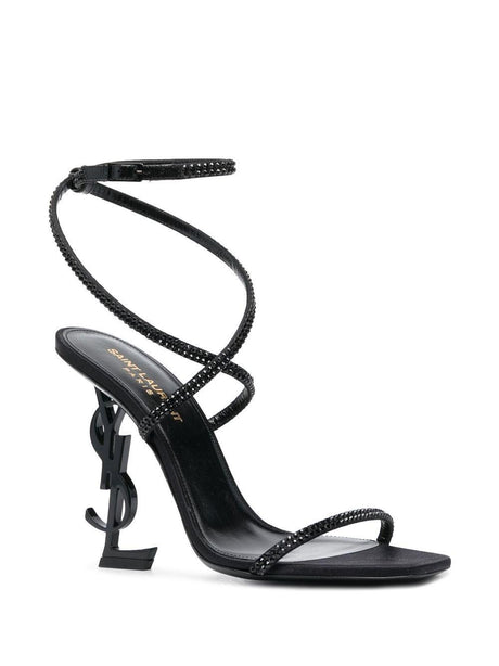 SAINT LAURENT Elegant Women's Jet Black Sandals for Any Occasion