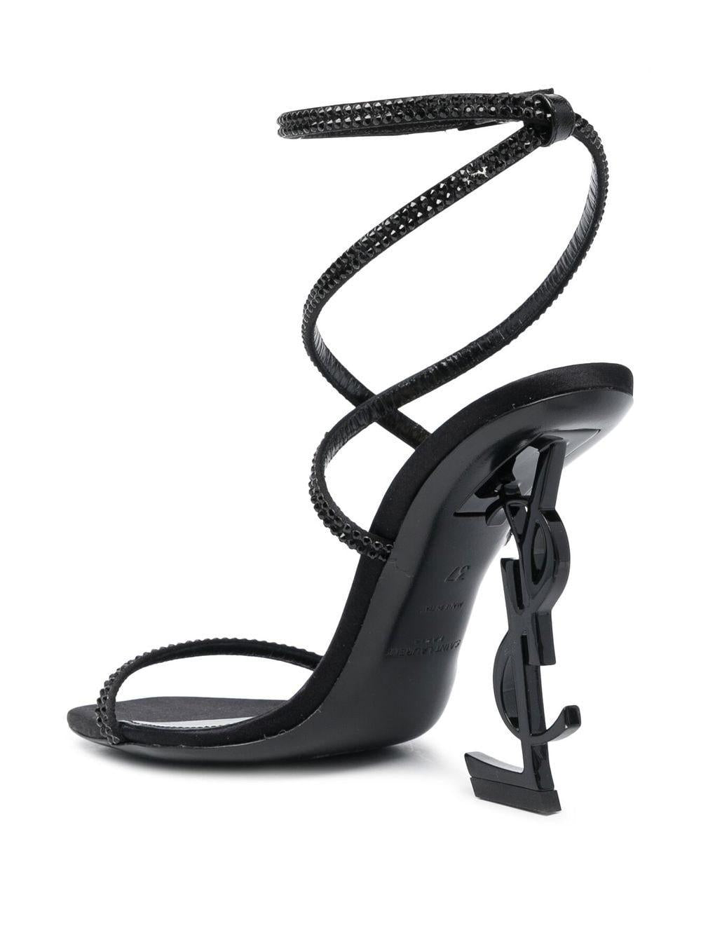 SAINT LAURENT Elegant Women's Jet Black Sandals for Any Occasion