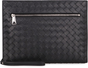 BOTTEGA VENETA Luxury Black Leather Briefcase for Men