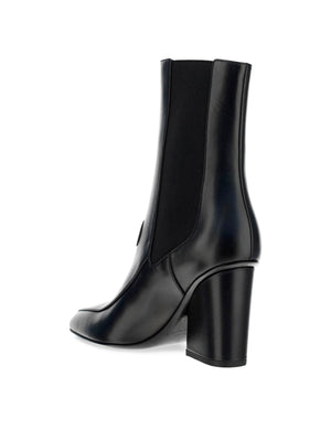 FERRAGAMO Gancini Hook Logo Ankle Boots - 8.5 cm Heel