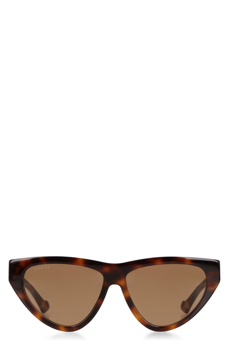 GUCCI Tortoiseshell Cat-Eye Sunglasses in Brown for Women - SS23 Collection