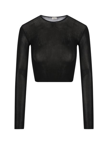 SAINT LAURENT Black Wool Pullover for Women - SS23 Collection