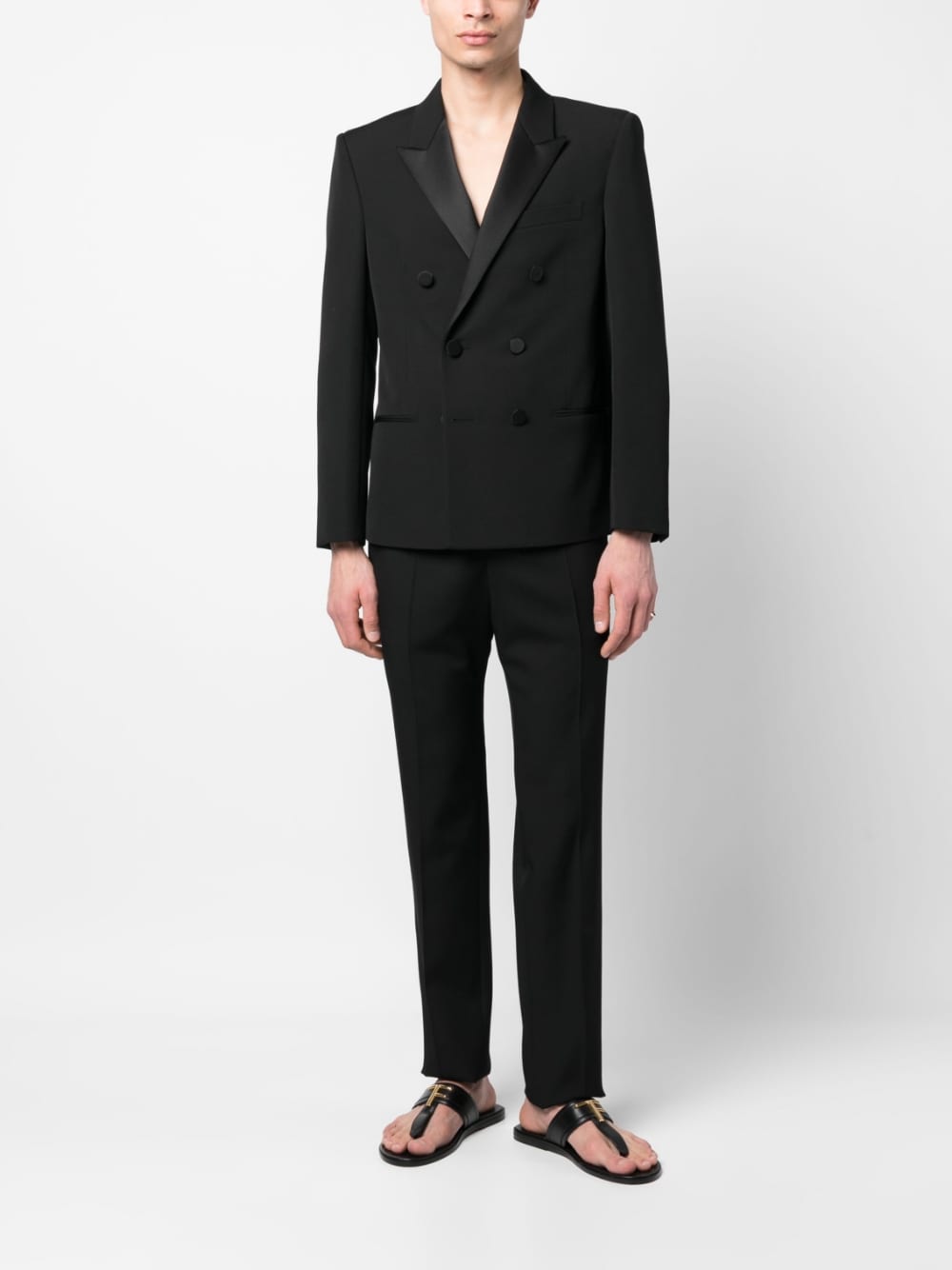 SAINT LAURENT Men's Double Breasted Tuxedo Jacket for the Fall/Winter of 2023