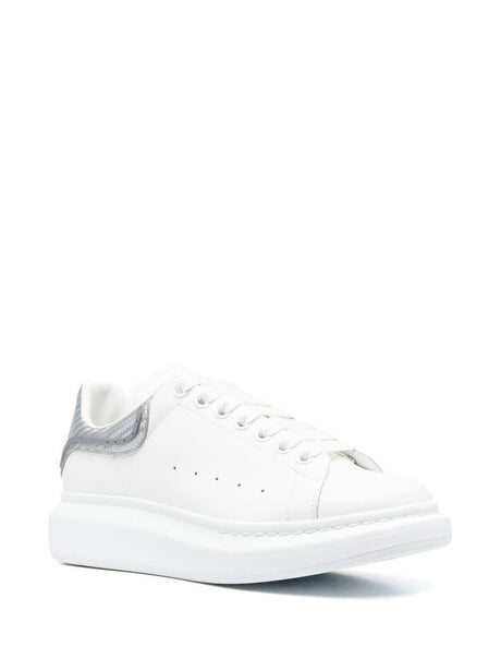 ALEXANDER MCQUEEN Men's White and Silver Leather Sneakers for SS23