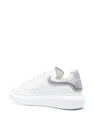 ALEXANDER MCQUEEN Men's White and Silver Leather Sneakers for SS23