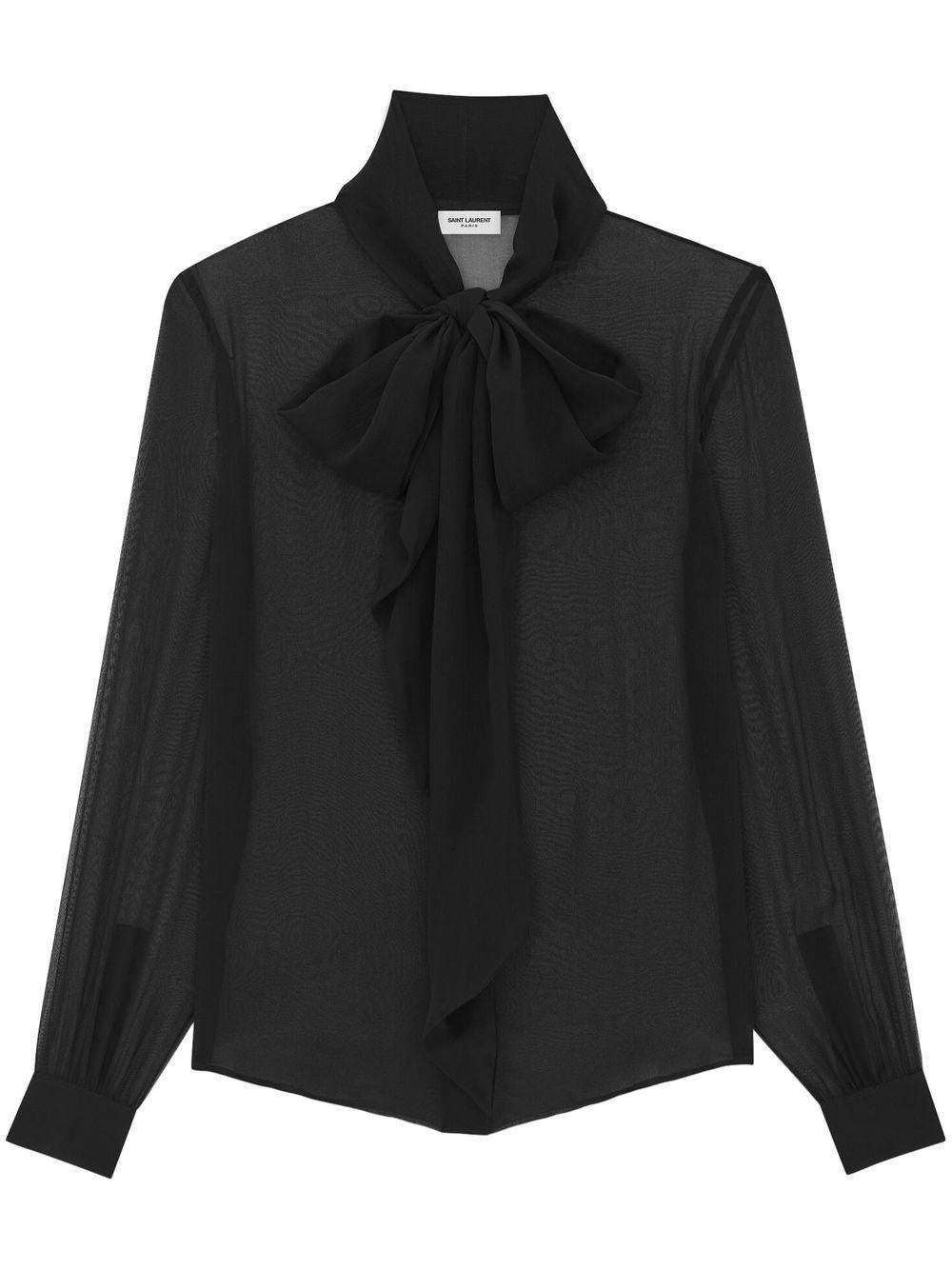 Black 23FW Women's Shirt by SAINT LAURENT