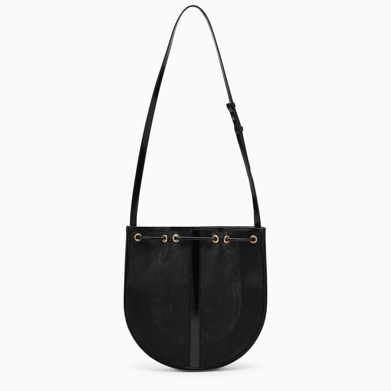 SAINT LAURENT Black Mesh Shoulder Handbag for Women - SS23 Collection