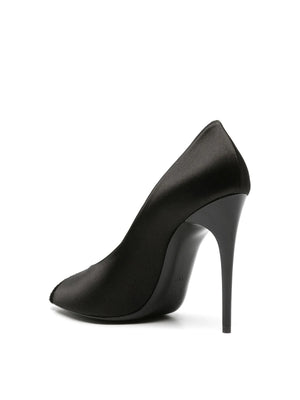 SAINT LAURENT Embellished Satin Pumps - 11 cm Heel