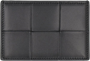 BOTTEGA VENETA Light Blue Leather Cardholder with Intreccio Motif - FW23 Collection