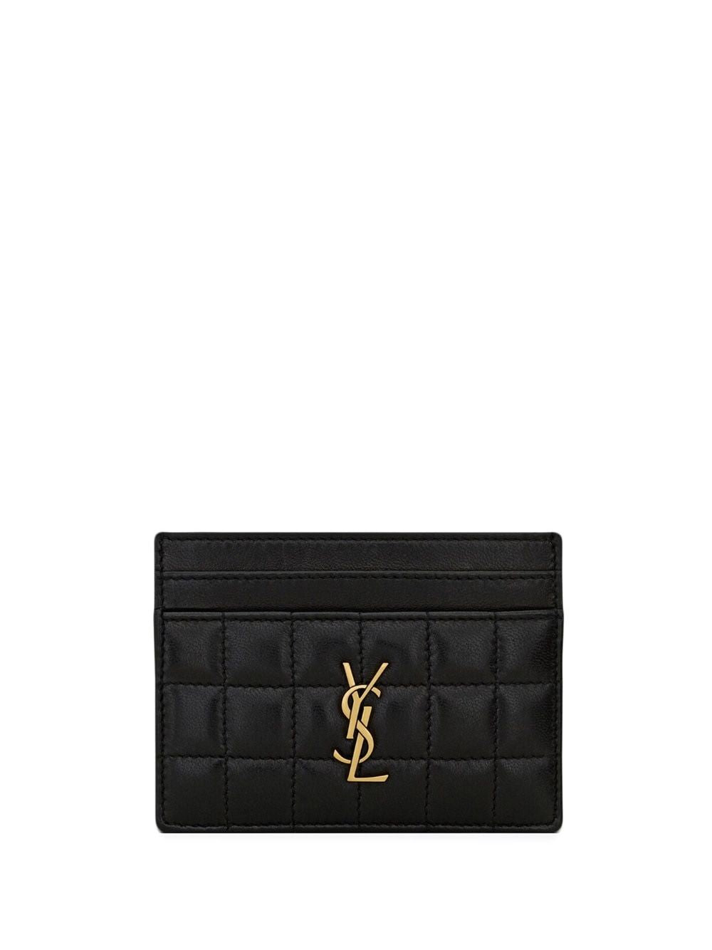 SAINT LAURENT Black Quilted Logo Tote Bag for Women