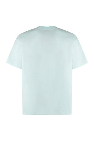 BOTTEGA VENETA SS24 Light Blue Crew-Neck Cotton T-Shirt