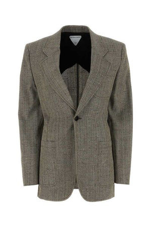 BOTTEGA VENETA Luxurious Silk Blend Grey Blazer - FW24