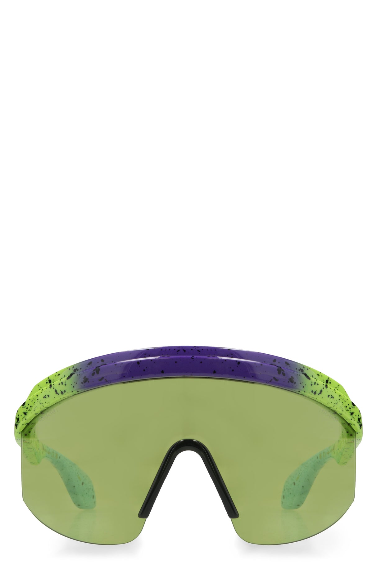 GUCCI Green Acetate Visor Sunglasses for Women - SS23 Collection