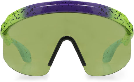 GUCCI Green Acetate Visor Sunglasses for Women - SS23 Collection