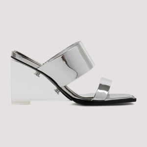 ALEXANDER MCQUEEN Metallic Leather Sandals for Women