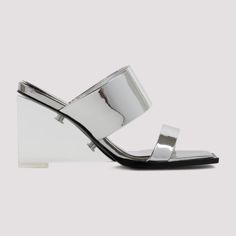 ALEXANDER MCQUEEN Metallic Leather Sandals for Women