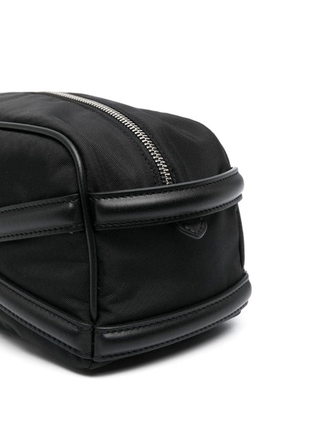 ALEXANDER MCQUEEN Men's Black 'Harness Beauty Case' for FW23