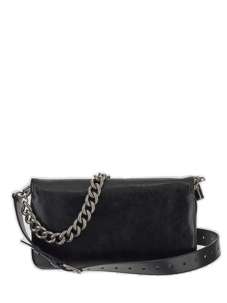 BALENCIAGA Elegant Black Soft Flap Shoulder Bag