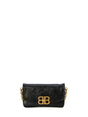 BALENCIAGA Mini Leather Flap Handbag with Adjustable Strap