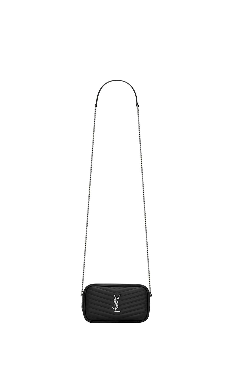 SAINT LAURENT Women's Mini Camera Shoulder Bag in Black Leather for Fall/Winter 2023