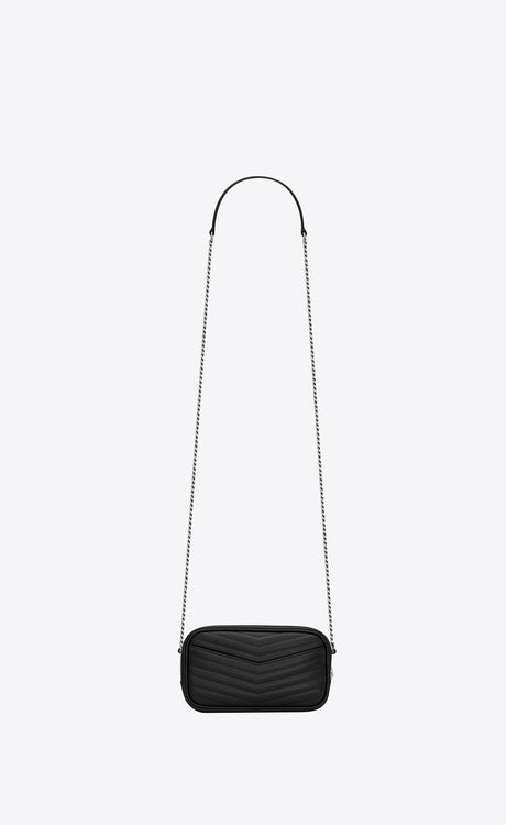 SAINT LAURENT Women's Mini Camera Shoulder Bag in Black Leather for Fall/Winter 2023