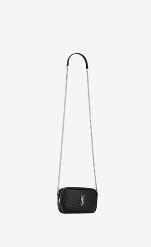 SAINT LAURENT Women's Mini Camera Shoulder Bag in Black Leather for Fall/Winter 2023